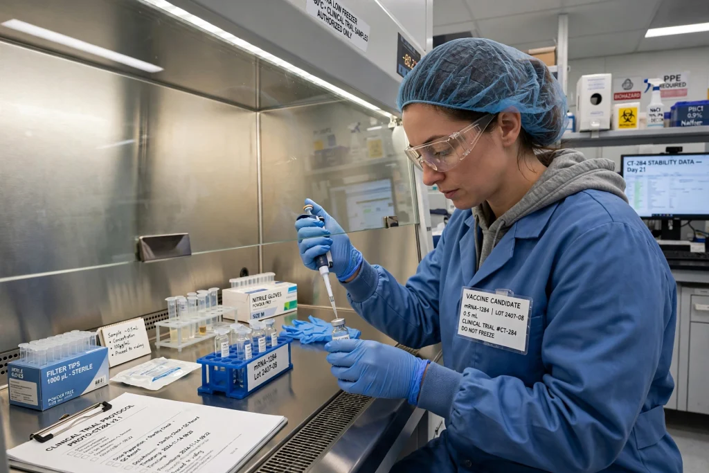 Clinical notes and lab results from a neoantigen vaccine trial